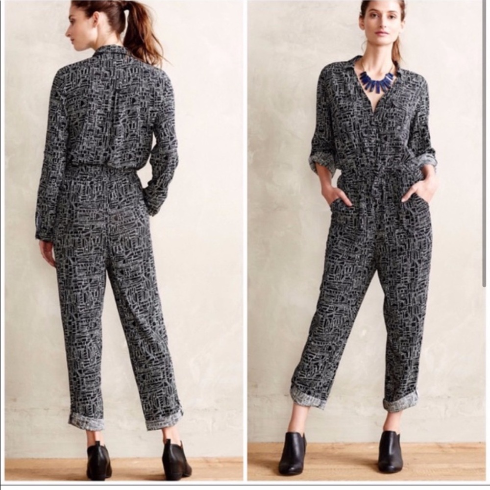 Anthropologie Lilka Geometric Print Jumper size M